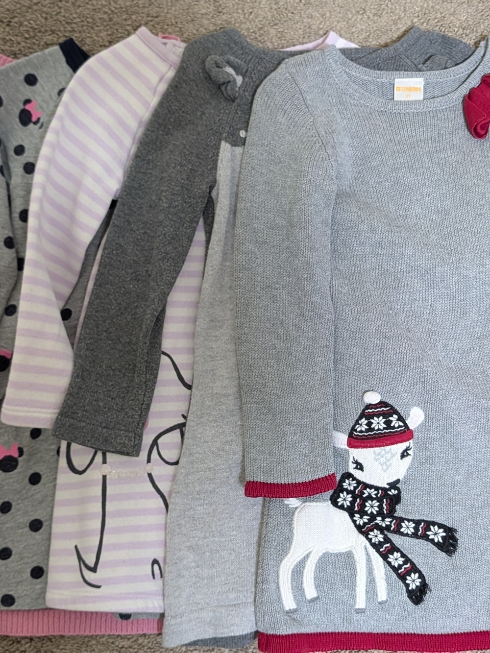Bundle Of 5 Sweater And Sweatshirt Dresses 2T